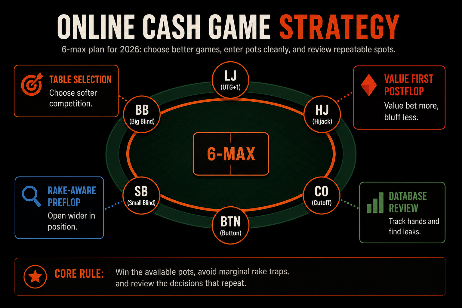 Online Cash Game Strategy: How to Beat 6-Max Games in 2026
